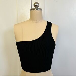 Babaton sculpt knit asymmetrical cropped tank